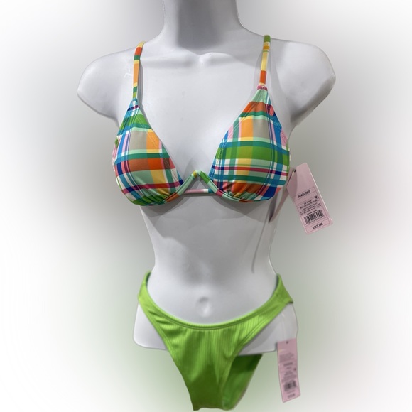 Other - Colorful Plaid Bikini Top - A Summer Essential XXS